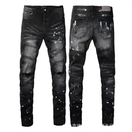 Jeans da uomo Pantaloni da uomo Designer Adesivi skinny neri Lavaggio chiaro Strappato Moto Joggers Rock Revival True Religions Men 709