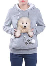 Mode hochwertige Katzenliebhaber Hoodies Ohren Kuschelbeutel Hund Haustierhodnies für lässige Känguru -Pullover Sweatshirt 231227