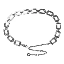 Donnetta a catena argento a catena a catena circolare matta in metallo con accessori per abbigliamento da donna cintura elastica da abbinare con cintura versatile