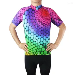 Giacche da corsa Maglia da ciclismo Maglia da bici colorata Pro Bicicletta Abbigliamento rosso Abbigliamento da ciclista Manica corta Motocross Outdoor Mountain Road Cool Top