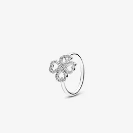 Nueva marca de anillo de pétalos de amor de Plata de Ley 925 para mujer, anillos de boda, joyería de moda 244q