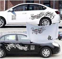 Klistermärken 1Set Hot Most Car Truck Auto Motor Racing Sport Power Chinese Totem Dragon Graphics Side Decal Body Hood Sticker