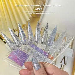 Soluch glitter argento smalto per unghie traslucido estate sensazione ghiacciata per unghie decorazione di bellezza decorazioni per le unghie arte poterapia 2 231227