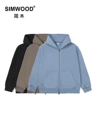 2023 Autumn Winter Oversize Zip Up Hoodies Men 520gsm Heavyweight Tyg Sweatshirts Tracksuits 231227