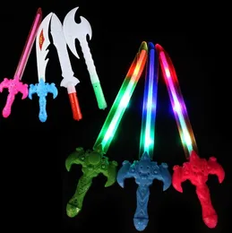 Glödande lyser upp Shark Sword Kids Knife Toy 15 Inch Pirate Toy blinkande LED-lampor Buccaneer Swords Halloween Dress-Up kostymtillbehör