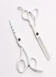 C1010 6QUOT Japan Customized Logo White Professional Human Hair Scissors Barber039S 미용 가위 절단 Sh6851762