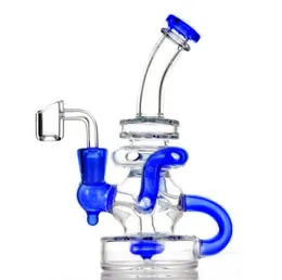 Glass Bong Rökning Glass Vattenrör HIOFKASBAKER BAKER BASE DAB RIGS DOWNEM PERC OIL MED 14 mm Joint 25cm Tall