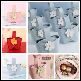 Envoltório de presente 20 pcs mini saco de couro caixa de doces borboleta eid presentes favor sacos favores de casamento para convidados