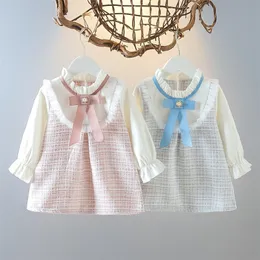 Lawadka 6m 3 t primavera outono vestidos para meninas do vintage roupas da menina do bebê roupas de moda nascidos princesa vestido das crianças 231226