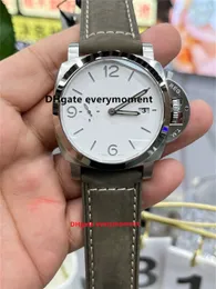 Orologi da uomo VS Factory PAM01314 Orologio meccanico automatico da 44 mm quadrante bianco satinato Cal.P. Orologi da polso di lusso in acciaio inossidabile con zaffiro luminoso con movimento 9010-96