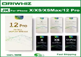 iPhone X XR XS Max 11 12 Pro LCD 디스플레이 터치 스크린 디지타이저 어셈블리 No Dead Pixel 교체 부품 6924495 용 JK Incell 화면