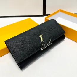 Роскошный кошелек, дизайнерская модная женская клубная сумка, знаменитая Парижская классическая брендовая сумка-флип, высококачественная зернистая натуральная кожа, мужская многофункциональная застежка для кредитной карты