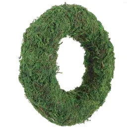 Decorative Flowers Simulated Moss Garland Wedding Window Decoration Supplies Holiday Party Wreaths Handmade Rings Circle DIY Festival