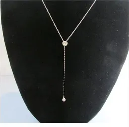 Halsband 2017 Kvinnliga damer mode smycken, garanti 925 sterling silver flytande simulerade stenar hög kvalitet bling y form halsband