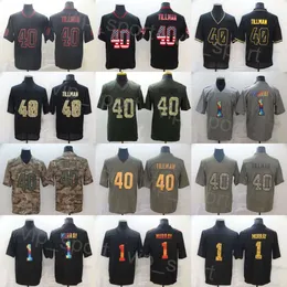 Mens 40 Pat Tillman Football Jerseys 1 Kyler Murray Uniform Salute to Service USMC Goddess Hyphenation Shadow Flag Rainbow for Sport Fans Embroidery Team