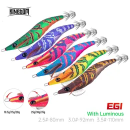 Kingdom EGI Jigs 2.5 3.0 3.5 Artificial Fishing Lure High Quality Squid Hook Jiggging Hard Shrimp Baits For Cuttlefish 231227