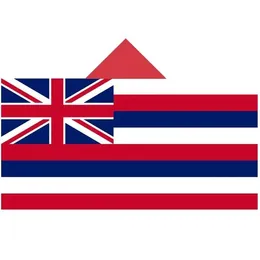 Flaggor Hawaii Cape Flag 3x5 ft Polyester Printing 90x150cm Hawaiian Body Flag Banner inomhus Utomhusanvändning 1,5x0,9m