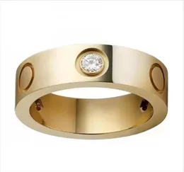 Aşk Halkaları Tasarımcı Yüzük 4mm 6mm 316L Paslanmaz Çelik Altın Gümüş Elmas Bant Yüzüğü Kadınlar ve Erkek Parmak Çift Mücevherleri Weddin3467305