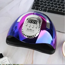 Lâmpada de unhas LED máximo para manicure Máquina de secagem de polimento de gel com grande toque LCD 66LEDS Smart unhas Sun S5 231227