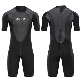 Use 1 Juego de traje de neopreno de manga corta de 3mm para hombre, traje de baño de una pieza con cremallera, traje húmedo para pesca submarina, natación, playa urbana, traje de baño M4xl