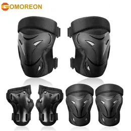Adult/Child Knee Pads Elbow Pads Wrist Guards Protective Gear Set for Multi Sports Skateboarding Inline Roller Skating Cycling 231227