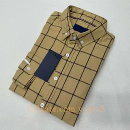 Men Casual Shirts Plaid shirt Cotton and linen fabric mens business dress shirt fashion classic shirts mens embroidery decoration Comfortable top Long shirt