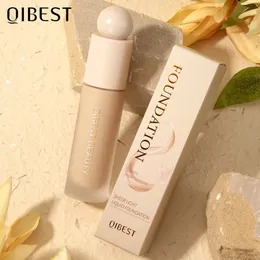 Qi Face Liquid Foundation Cream Full Coverage Concealer Waterproof Makeup Base Brighten Cover Dark Circle 4 Colors 231227