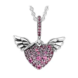 PANDORAS Necklace Designer Jewelry Women Women Original qualità collane a ciondolo Collana d'argento Women Fashion Jewelry Angel Wings