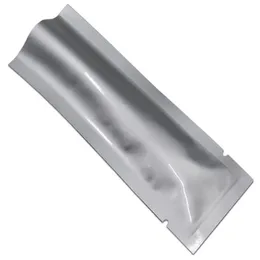 Silver Pure Aluminium Foil Package Bag Mylar Heat Sealing Snack Storage Pouches Livsmedelshantverk förpackningsväskor Qahtl FQIKQ