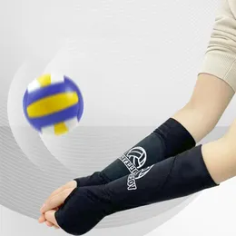 膝パッドは、バスケットボールバレーボールの保護と親指の穴の腕の圧縮で前腕の袖を通過する大人