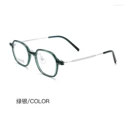 Montature per occhiali da sole B16105 Gli ultimi occhiali coreani con montatura rotonda Ottica maschile Puro titanio Ultra leggero Trucco Stile semplice Femminile