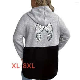 الملابس الخارجية بالإضافة إلى الحجم 4xl 5xl 6xl 7xl 8xl Dames WinterJas 2023 Wing Print Abrigos Para Mujeres Chamarra Dama Outwears Winter