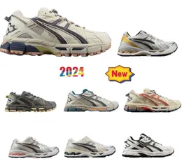 Erkekler Koşu Ayakkabı Koşuyor Düşük Top Retro Tasarımcı Jel Kahana14 Atletik Eğitmenler Obsidian Kith Krem Scarab Gri Krem Saf Gümüş Açık Trail Spor Spor ayakkabıları 772ess