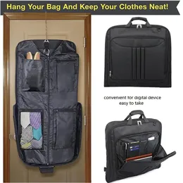 多機能の防水性と防塵衣料品バッグポータブルスーツカバー収納バッグビジネス旅行手荷物231227