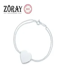 Bracciale a doppia catena d'amore standard standard d'argento originale d'argento è adatto all'usura neutra in occasioni sociali2723477735