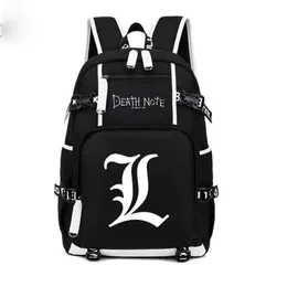 Mochilas Anime Death Note USB Mochila Escola Sacos Bookbag Homens Mulheres Viagem Laptop Mochila Crianças Mochila Presente 220210