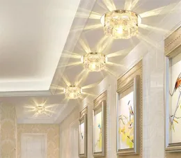 Modern Crystal LED Spotlight Corridor Hallväg Aisle veranda takljus infälld lampa hem vardagsrum balkong trappor belysning fix9027296