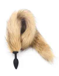 Long Fox Tail Anal Plug Silicone Anus Butt Plug i vuxna spel för kvinnliga fetisch Erotiska sexprodukter Firrande leksaker för kvinnor9068654