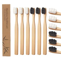 10/20st Nano Micro Bamboo Tooth Brush 20000 BRISTLES Ultra Fine Slim Super Thin Extra mjuk ekovänlig barn Vuxen Tandborste 231227