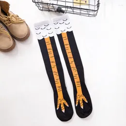 Women Socks Creative Funny 3D Printing Chicken Fötter Bomull