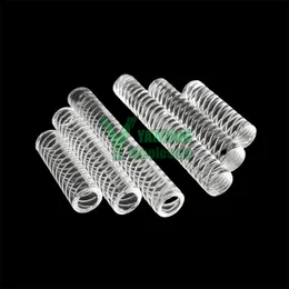 Spiral Engraved Quartz Pillars Solid Hollow 6mmOD for Control Tower Terp Slurper Bangers 20mm 30mm 40mm Length Engraved Quartz Insert YAREONE Wholesale