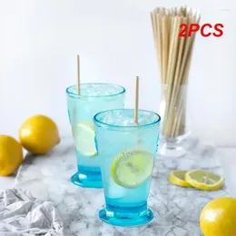 Drinking Straws 2PCS Set Portable Straw Natural Wheat Biodegradable Environmentally Friendly Bar Kitchen Accessories