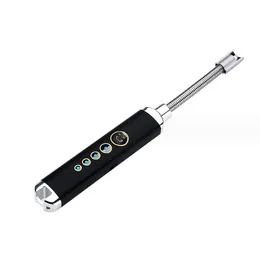 Neueste elektrische Feuerzeug-Zünder, wiederaufladbare USB-Zündfeuerzeuge mit Haken, einzelner Lichtbogen-Funken pro Ladung, Grill, Outdoor, winddicht, 3 Farben