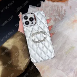 Nytt modefodral för iPhone 14 13 12 Pro Max 15Promax Designer Diamond Pearl Inclusive Mobile Protective Cases