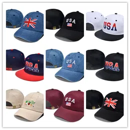 Ballkappen viele Farben Destgierte amerikanische Flagge Star Cap Denim Baseball Frauen Jeans USA Hut