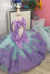 Girl039S Sukienki 1 rok prezentu urodzinowego dla dziewczynek impreza scedos Śliczne stroje Bowknot Chrzty Księżniczki