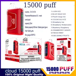 Original UZY Bang DIgital 15000 Puff VS Original Cloud Bar Geerdun Boom 15000 Puffs Disposable Vapes Pen bar E-cigarettes disposable 23ml is larger 850mAh 2% 3%5%
