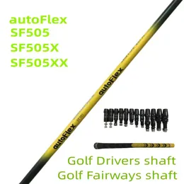 Förare Golf Club Shafts Autoflex Tiffany Yellow SF505XX/SF505/SF505X flexgrafitdrivrutiner Axel Free Montering Hylsa och grepp