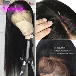 Wigs Brazilian 13X6 Lace Wig 100% Virgin Human Hair Silky Straight Peruvian Indian Yirubeauty Natural Color 150% 180% 210%