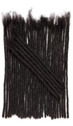Luxnovolex dreadlock mänskligt hår 30 strängar 06 cm diameter bredd obearbetad jungfru full handgjorda permanenta locs naturliga svarta CO8705275